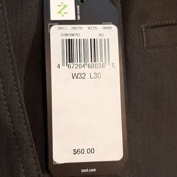 IZOD Perform Gray Pinstripe Dress Pants NWT - Picture 14 of 15